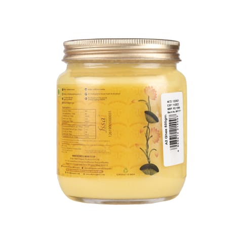 Adya Organics A2 Cow Milk Ghee (500 gms)