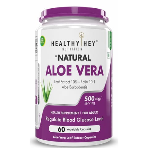 Healthyhey Nutrition Natural  Aloe Vera Extract- 60 Veg Capsules